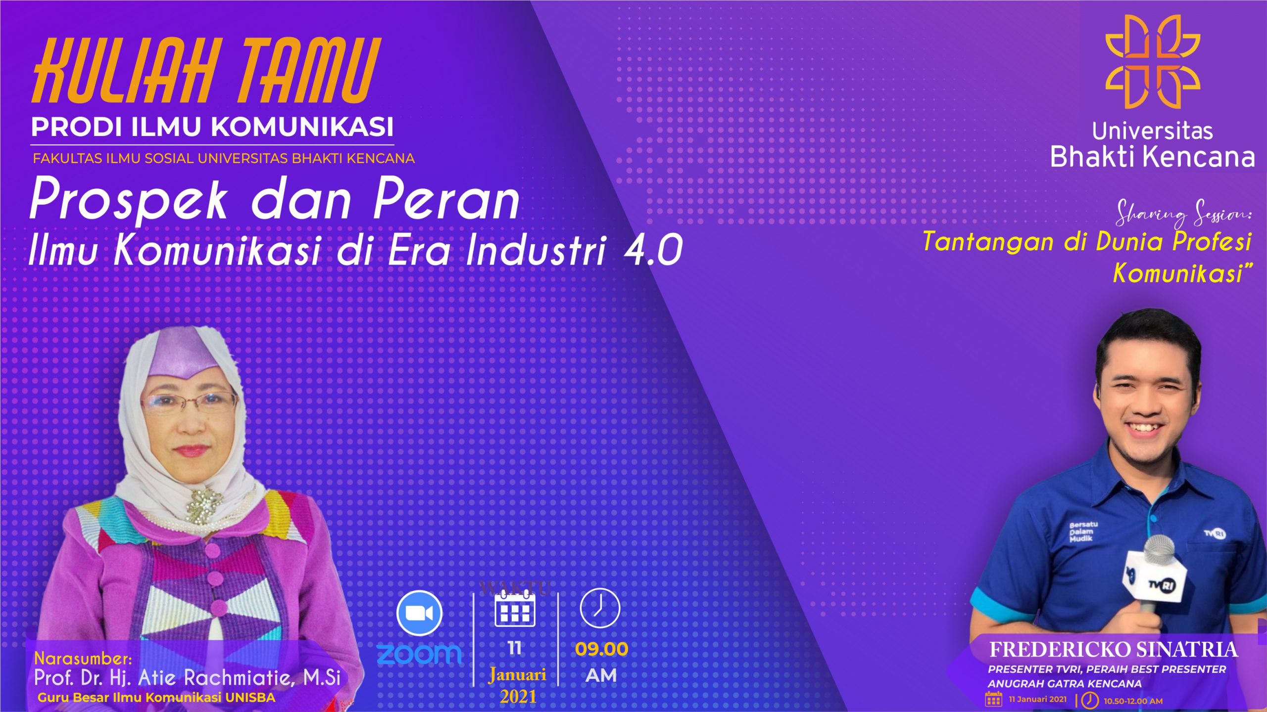 Universitas Bhakti Kencana Gelar Webinar dengan Tema Prospek dan Peran Ilmu Komunikasi di Era Industri 4.0