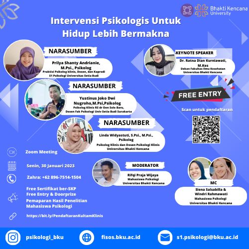 KULIAH TAMU PSIKOLOGI KLINIS