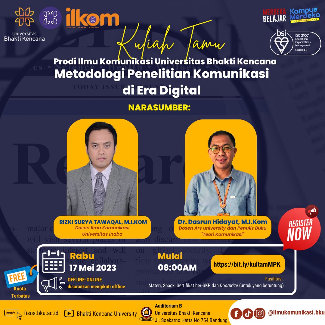 Mempersiapkan Penelitian Mahasiswa untuk Ujian Akhir, Prodi Ilkom Gelar Kuliah Tamu Bertema Penelitian Komunikasi Di Era Digital